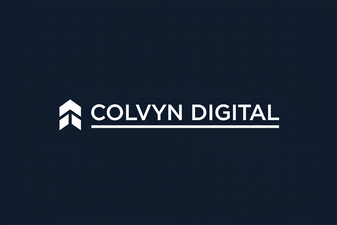 Colvyn Digital All-White Logo on Navy